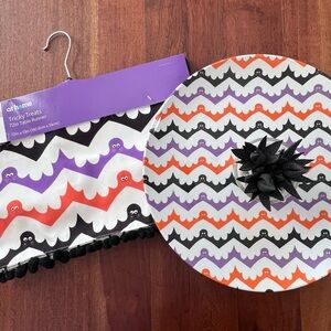 At Home Halloween Table Runner, Cake Plate & Faux Succulent Bundle